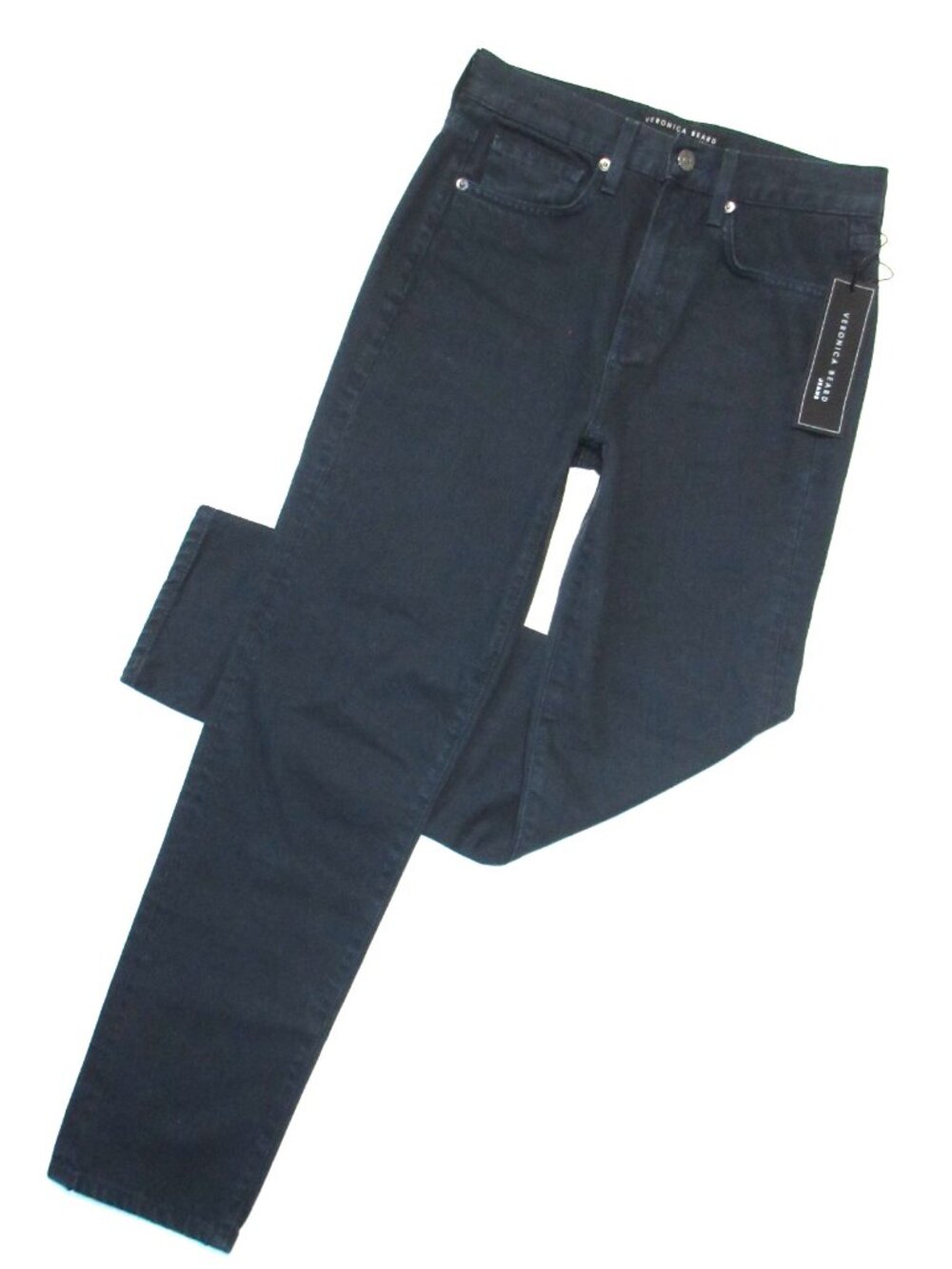NWT Veronica Beard Ryleigh Slim Straight in Petrol Stretch Jeans 25 / 0